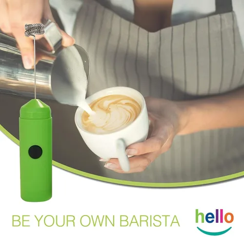 Vista 7 de MATCHA DNA HELLO Espumador de leche – Cabezal doble batidor, máquina de espuma eléctrica de mano con pilas para café a prueba de balas, lattes