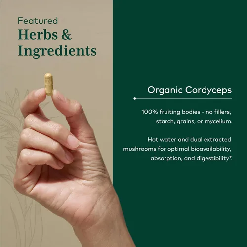 Vista 4 de GAIA HERBS PRO Cordyceps Mushroom - 60 Caps