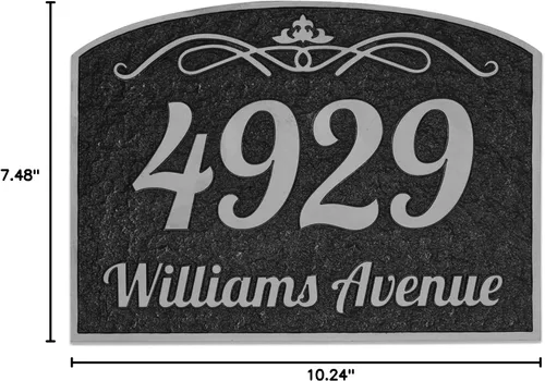 Vista 7 de 4929 Address Plaque (Plata)