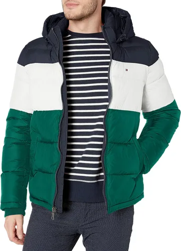 Vista 7 de Tommy Hilfiger - Chaqueta acolchada con capucha de relleno alternativo para hombre (tallas estándar y para personas grandes y altas)