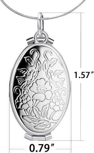 Vista 2 de Nanafast Collar con medallón de fotos expandible 4 fotos collares de cadena de fotos regalos conmemorativos para mujeres y niñas Metal Ágata