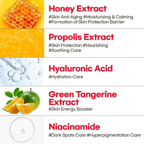 Vista 7 de Bruma de suero de vitamina C brillante, hidratante e iluminadora con mandarina verde Jeju, spray facial para piel brillante, niacinamida