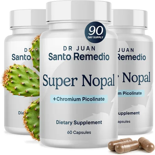 Vista 10 de Santo Remedio Super Nopal, suplemento diario de fibra, 60 cápsulas