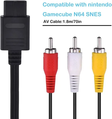 Vista 4 de Fuente de alimentación de CA para Gamecube cable compuesto AV compatible con consola Gamecube NGC