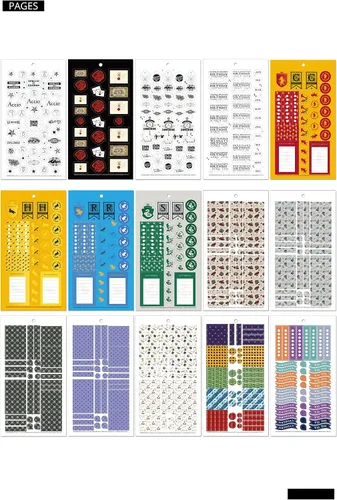 Vista 3 de Conquest Journals Libro de Calcomanías Planificador de Harry Potter para Planificadores, Diarios y Proyectos, 30 Páginas, Más de 1,000 Calcomanías