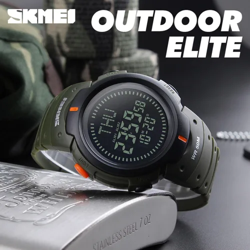Vista 4 de Gosasa Mens Watch Sports Digital Compass Survival 50M Waterproof Stopwatch Alarm