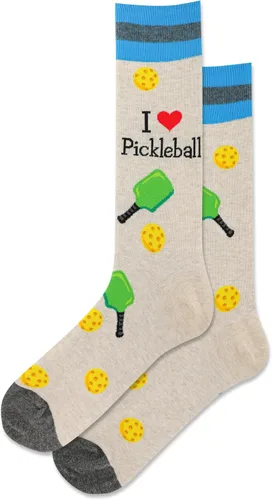 Vista 15 de Hot Sox Calcetines deportivos y atléticos divertidos para hombre, paquete de 1 par, regalos de moda novedosos y divertidos Por encima del par
