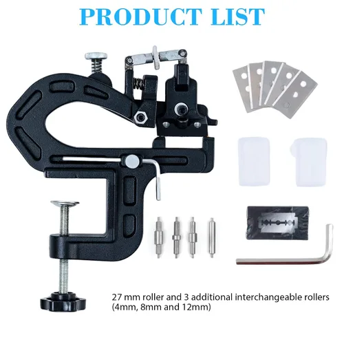 Vista 2 de Esquiador manual de cuero pelador Splitter adelgazamiento máquina de corte de artesanía en cuero máquina de ribete para proyecto de bricolaje
