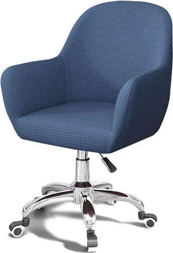 Vista 11 de Funda para silla de computadora de oficina, 2 piezas con brazos giratorios y respaldo curvado, funda para silla de comedor, estilo moderno