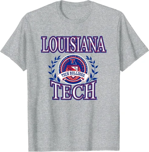 Vista 6 de Louisiana Tech Bulldogs Laurels Logo Officially Licensed T-Shirt