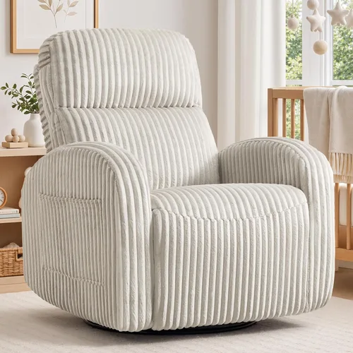 Vista 15 de Silla reclinable mecedora giratoria eléctrica, silla reclinable Gris Liight