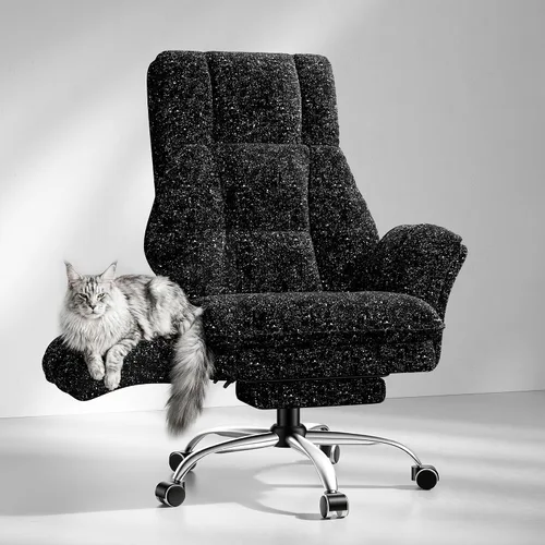 Vista 16 de Silla de oficina grande y alta, reposabrazos abatibles para mascotas