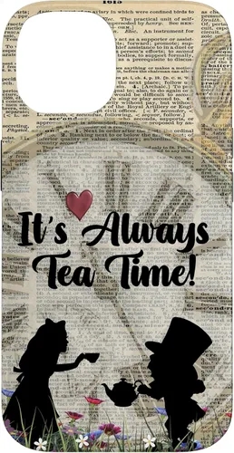 Vista 4 de iPhone 16 It's Always Tea Time! Funda Alicia y el Sombrerero Loco