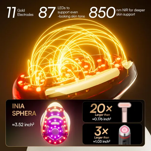 Vista 2 de INIA SPHERA - Dispositivo facial de microcorriente 8 en 1 mejorado