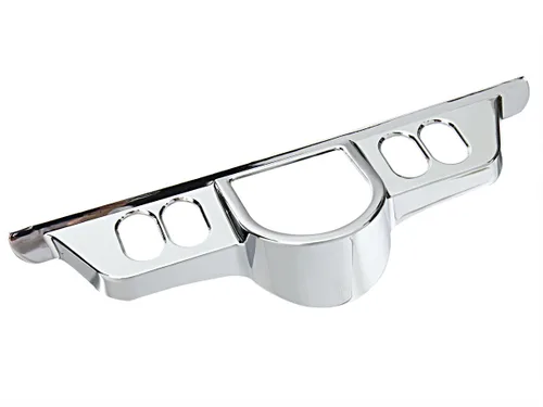 Vista 3 de Cubierta de acento para panel de instrumentos de interruptor cromado para Harley Touring 96-13 Electra Glide/Street Glide FLHX 06-13