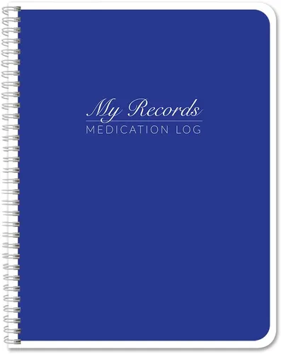 Vista 10 de BookFactory - Libro de registro de medicamentos, 6 x 9 pulgadas, alambre O, 110 páginas