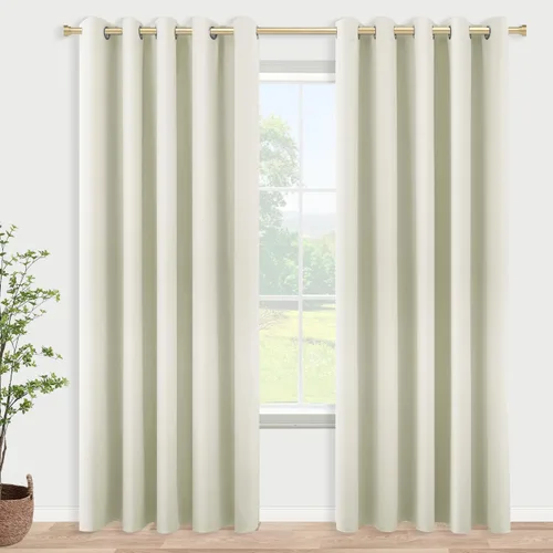 Vista 182 de KOUFALL Cortinas de Baño Aqua para Ventana, Juego de 2 Paneles Decoración Costera Cortinas Cortas Opacas para Ventana Pequeña de Cocina Puerta