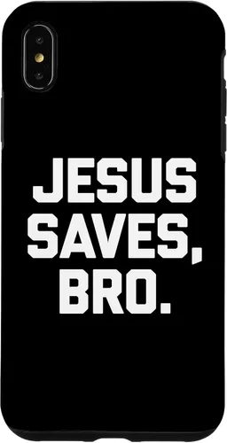 Vista 7 de iPhone 14 Jesus Saves, Bro Shirt Funny Catholic Church Christian Jesus Case