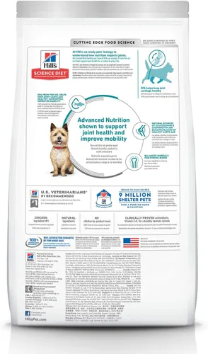 Vista 2 de Hill's Science Diet comida seca para perro para una movilidad saludable, mordida pequeña
