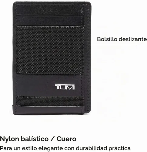 Vista 3 de TUMI Estuche para tarjetas con clip para dinero Alpha Negro