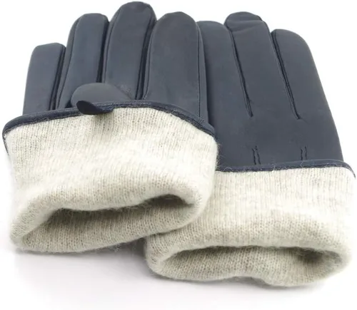 Vista 5 de Guantes de piel de cordero de napa de lujo para hombre