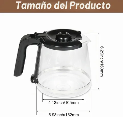 Vista 2 de Cafetera de repuesto para cafetera de 12 tazas compatible con Mr. Coffee