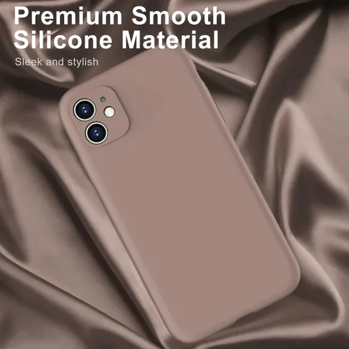 Vista 3 de DEENAKIN Funda compatible con iPhone 11 con protector de pantalla, silicona sedosa, funda de cámara mejorada, probada contra caídas de 16 pies