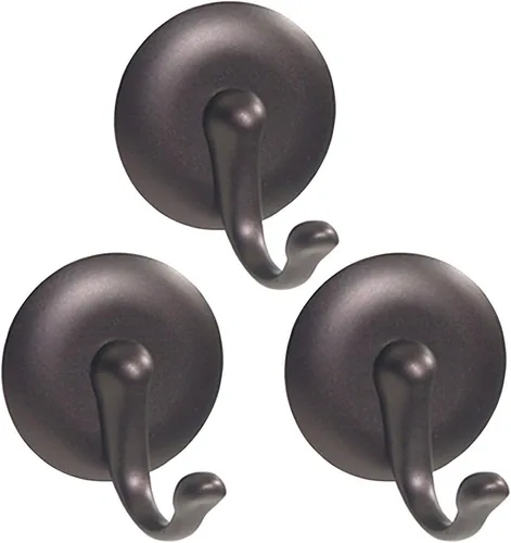 Vista 7 de iDesign York AFFIXX - Ganchos de almacenamiento autoadhesivos de plástico sin BPA, 2.3 x 2 x 1.5 pulgadas, bronce (paquete de 2)