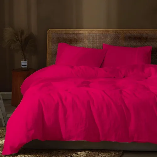 Vista 7 de Juego de funda de edredón de 3 piezas con 2 fundas de almohada, 100% algodón, funda de edredón extra larga para cama de tamaño individual/individual