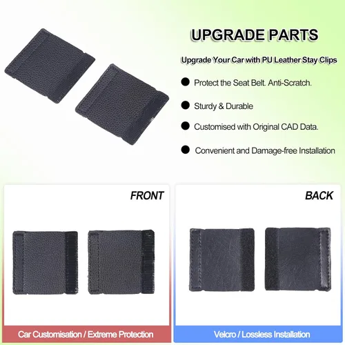 Vista 7 de Clips de sujeción para cinturón de seguridad para Chevrolet Corvette C7 C8 2014-2024, guía de cinturón de seguridad, clips de protección