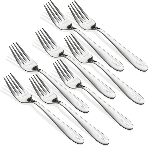 Vista 8 de Juego de 4 tenedores de cena personalizados, 7.87 pulgadas, acero inoxidable de alta calidad, con texto personalizado, tenedores grabados, cubiertos