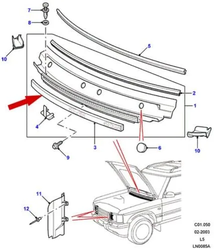 Vista 3 de BRITPART FILTRO DE CABINA DE POLEN DE ESPUMA DE ADMISION DE AIRE COMPATIBLE CON LAND ROVER DISCOVERY 2 Parte # JZL100120