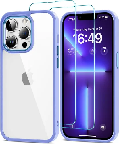 Vista 34 de HOOMIL Funda para iPhone 11 con 2 protectores de pantalla de vidrio templado, no amarillea, protección contra caídas, arañazos, transparente, parte