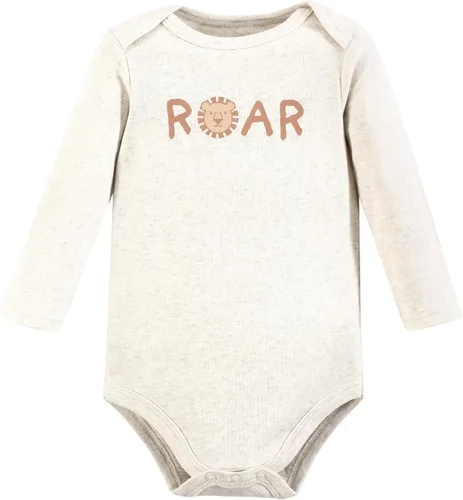 Vista 90 de Hudson Baby Body unisex de algodón de manga larga para bebé, leopardo rosa rojo