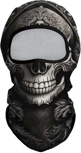 Vista 27 de Obacle Máscara Facial Pasamontañas para Hombres y Mujeres Ligera para Esquí, Caza, Ciclismo, Pesca Bear Cara Abierta Marrón
