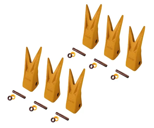 Vista 9 de Cubo de excavadora Tiger Rock diente w Pins, compatible con CAT J250 Series- 1U-3252WTL (1)