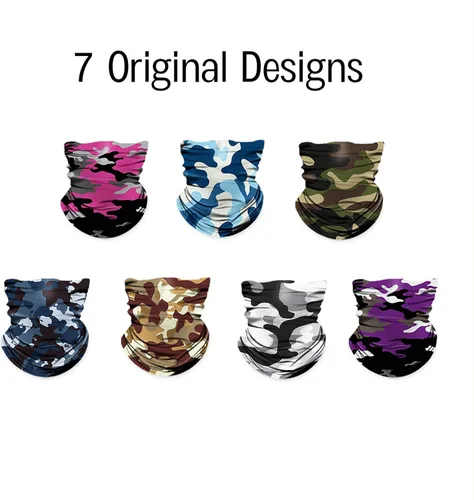 Vista 6 de Máscara facial cuello polaina bandana protección contra viento sol polvo