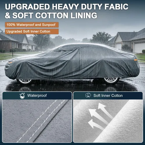 Vista 2 de GUNHYI Funda de coche de 16 capas para automóvil deportivo Coupe pequeño impermeable para todo tipo de clima, ajuste universal Mazda Miata/MX-5, BMW