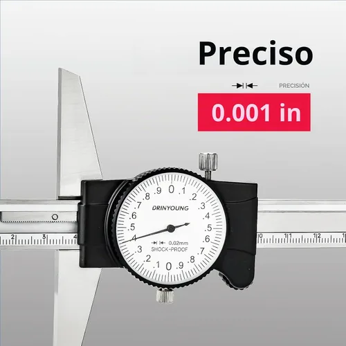 Vista 3 de Calibres de profundidad con calibre 0-150/7.874 in 0.001 in Precisión a prueba de golpes Herramienta de medición de cuatro usos