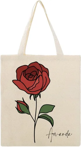 Vista 16 de Bolso de mano personalizado de la flor del nacimiento del mes del nacimiento