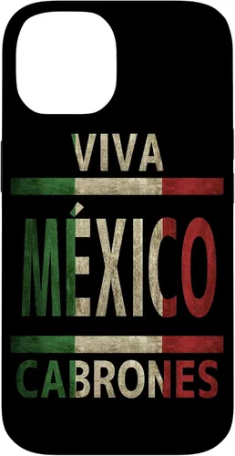 Vista 4 de Funda con bandera mexicana para iPhone 13 Viva México Cabrones