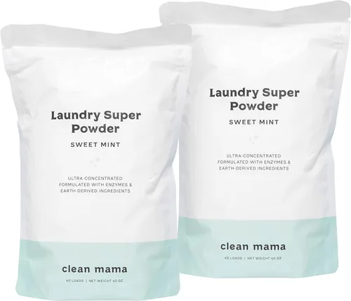 Vista 10 de Clean Mama Detergente en polvo para ropa sucia, detergente en polvo extra fuerte, detergente natural para ropa para pieles sensibles, alimentado por
