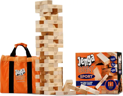 Vista 10 de Jenga Gigante - Bloques de madera dura - Se apilan hasta más de 3 pies - Licencia oficial - JS4