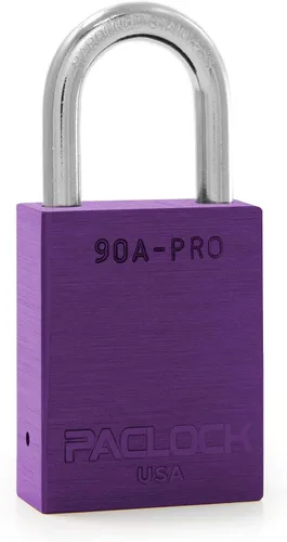 Vista 26 de PACLOCK Candado de la serie 90A-PRO, compre American Act obediente, aluminio anodizado marrón, cilindro de 7 pines de alta seguridad con 1 llave por