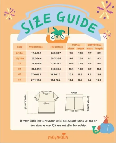 Vista 6 de moimoln Ropa de dormir de algodón de viscosa de bambú de alta calidad 6M-5T acanalada para bebés, niñas y niños, verano fresco