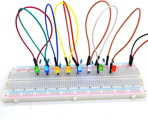 Vista 3 de Kit surtido de diodos emisores de luz LED de 500 piezas de 0.197 in para circuito de PCB de bricolaje Bajo voltaje, diodo difuso, para circuito