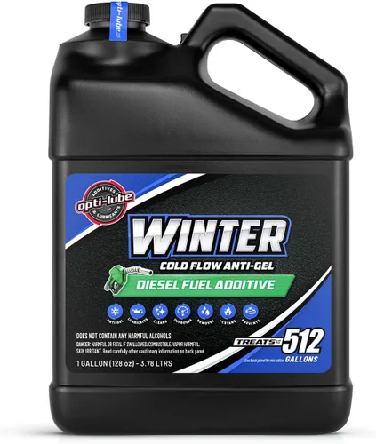 Vista 3 de Opti-Lube Winter Formula Aditivo Anticongelante para Combustible Diésel: 1 Galón con Accesorios (Galón con Botellas de Cuello Largo y Bomba)