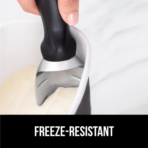 Vista 5 de GORILLA GRIP Cuchara para helado resistente sin BPA, mango ergonómico cómodo, cuchara de grado profesional para porciones redondas perfectas
