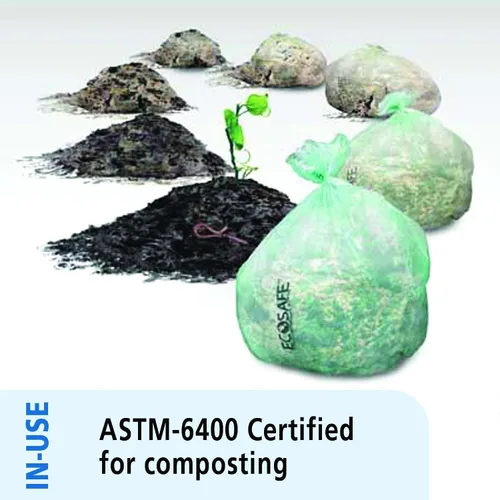 Vista 7 de Stout e2430e85 13 galones 24" x 30" Heavy Duty biodegradables bolsas de basura, 45 bolsas por caja, astm6400, verde, fabricado en Estados Unidos por