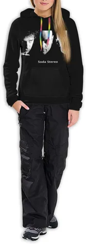 Vista 4 de Soda - Sudadera con capucha estéreo y bolsillos para mujer
